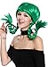 Produktbild WIG ME UP - DDH-T8175-PC18 Perücke Damenperücke Karneval Halloween Freche Göre Lolita steife geflochtene Zöpfe grün Pony