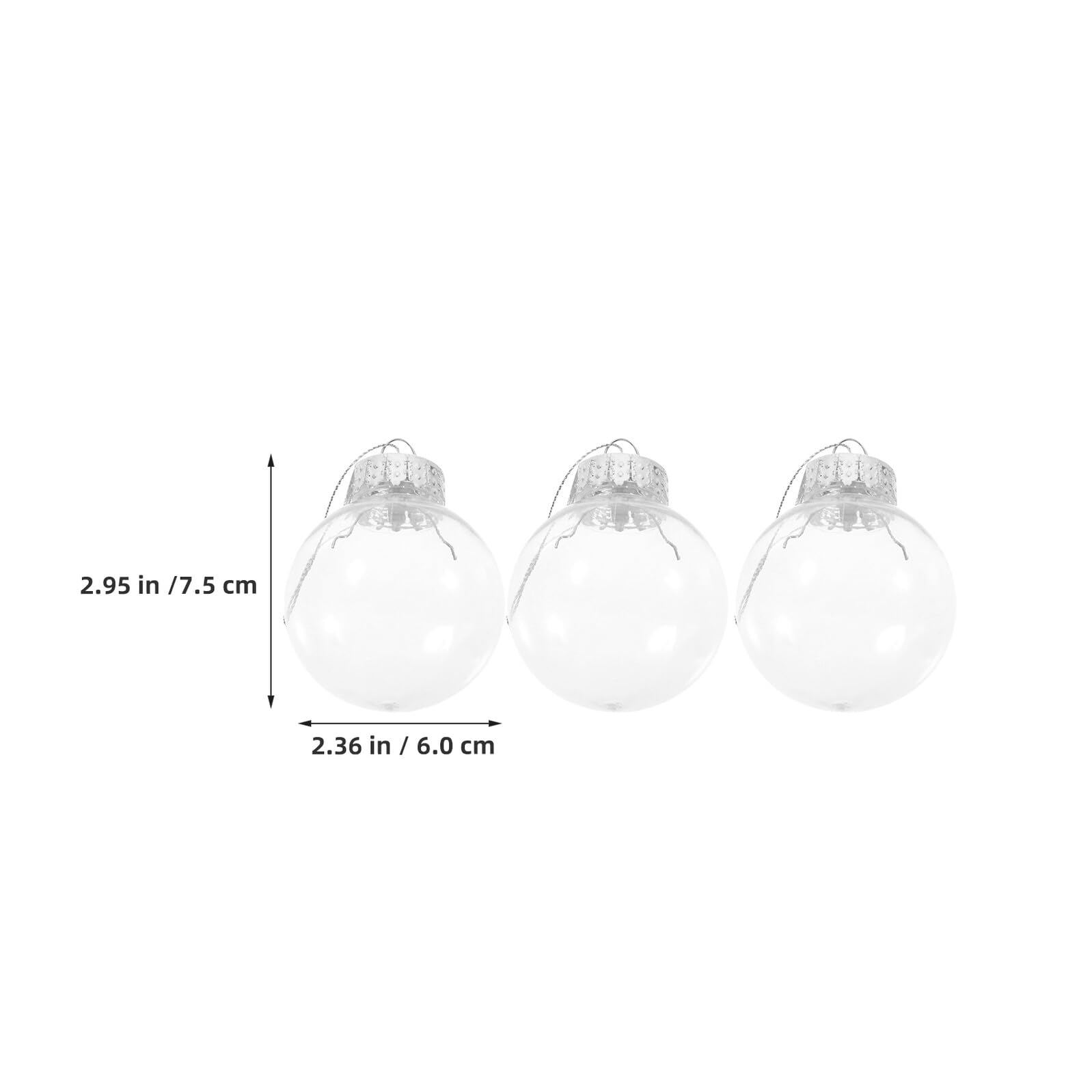 30 Piezas Unidades Bolas Transparentes Rellenable para Decoración de Fiestas y Bodas Adornos Plásticos Ligeros y Resistentes para Manualidades Navideñas y Decorativas Esferas