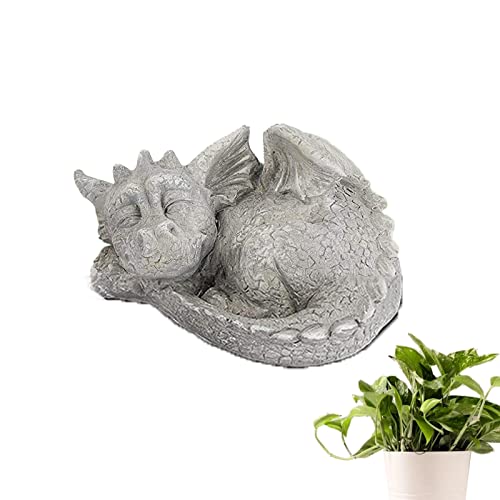 Tuzsocr Drache Garten Harz Statue, Fantasy-Figur Dekoration, Drache...