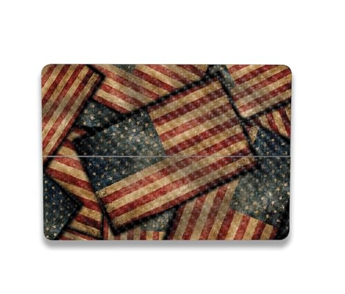 Image of MightySkins Carbon Fiber Skin Compatible with Microsoft Surface Laptop Studio 2 (2023) Full Wrap Kit - Vintage American | Protective, Durable Textured Carbon Fiber Finish | Made in The USA