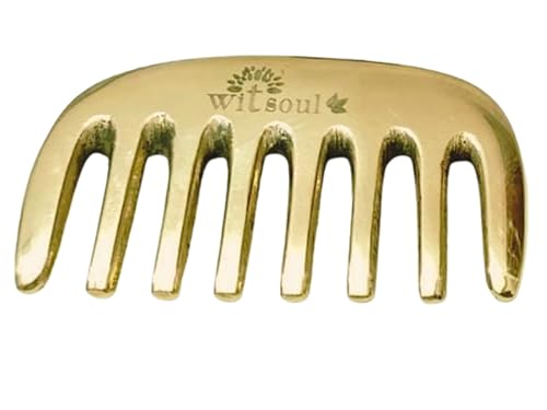 Image of WITSOUL Kansa Comb Massage Tool - kansa Comb for Hair Fall /Growth /blood Circulation & Stress Relief Best for Head Massage (M)