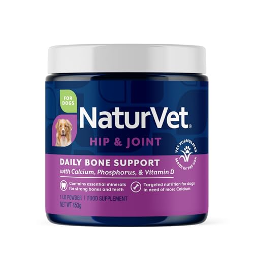 Naturvet Calcium-Phosphorus For Dogs, Supports Strong & Healthy Bones, Enhanced With Essential...