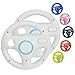 Imagen de smardy 2x Volante de Carreras Blanco Racing Wheel Compatible con Nintendo Wii U Remote Controller para Mario Kart Game