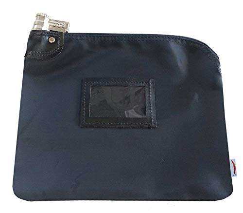 Locking Money Bag Laminated Nylon Combination (Navy)