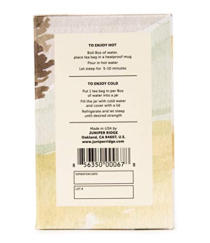 Juniper Ridge Douglas Fir & Rose Hip Botanical Tea - Tart & Tangy, Citrus, & Mild Evergreen Notes - Vegan, Caffeine Free & Gluten Free - 20 Unbleached Teabags #TOP3