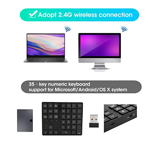 Teclado numérico inalámbrico para computadora portátil y de escritorio 3
