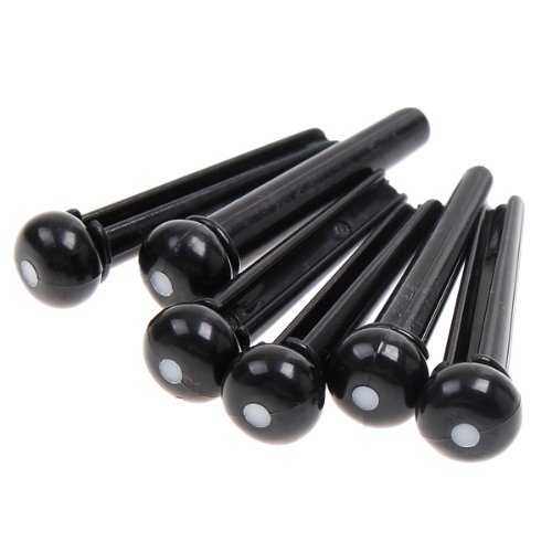 KKmoon Um Conjunto de Folk Guitar Bone Bridge Pinos Sela Porca