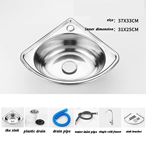 Évier simple compact en acier inoxydable épais et durable pour optimiser l'espace