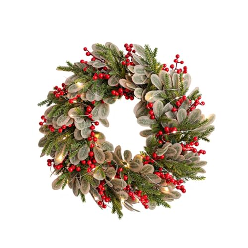 Generisch Weihnachtskranz mit LED-Beleuchtung, 40cm Durchmesser,...