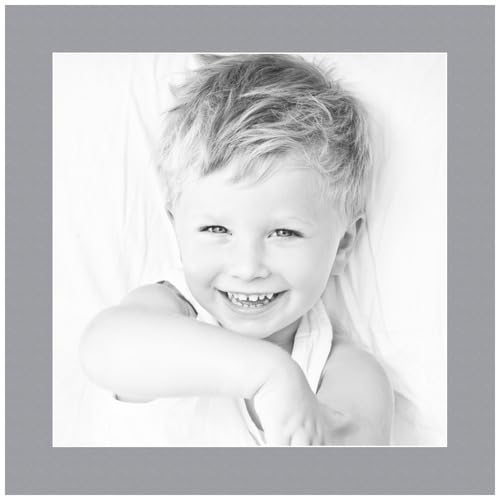 14x14 Silver/Silver Custom Mat for Picture Frame with 10x10 Opening Size (Mat Only, Frame NOT Included) - 1 Pack