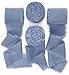 Mixsuperstore Dusty Blue Chiffon Ribbon Fringe Sample Swatch 1-3/4" x 7Yd, 4 Rolls Handmade Ribbons for Wedding Invitations Bouquets Backdrop Decorations