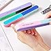 HeeYaa 7 Inch Nail File 6 Pack - Professional Care Manicure Tools - 7 Surfaces, 7 Steps - Purple, Blue