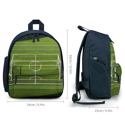 Football Goal Post Sports Area Backpack for Men Women, Durable Small Bookbag Lightweight Daypack for Travel, Hiking, Blue-style2