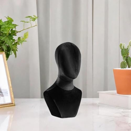 Buste mannequin tête en velours de table haute performance pour bijouterie - 2