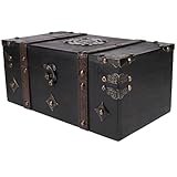 Petit coffre à bijoux de style vintage – protège vos bijoux des rayures, cet organiseur de bijoux est idéal pour les protéger