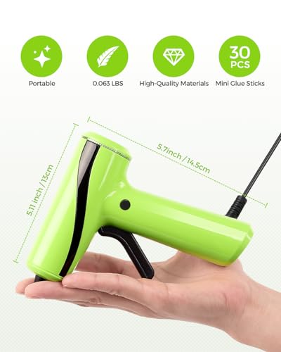 Mini Hot Glue Gun Kit with 30 Glue Sticks - Fast Preheating Hot Melt Gun, High Temp Anti-Drip Nozzle Glue Gun Kit for School Crafts DIY Arts and Quick Home Repairs - Image 5
