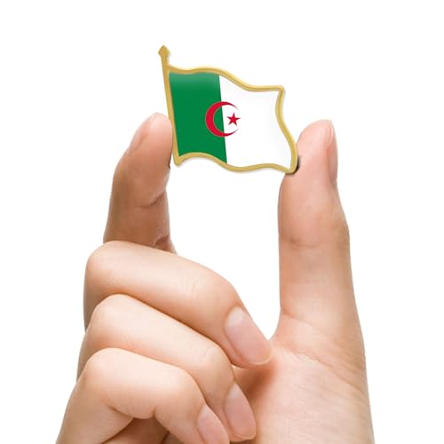 12/Pcs Algeria Flag Lapel Pins Bulk - Metal Algerian National Lapel Pin Brooch Badge Souvenir for Men Women Clothes Bags Hats by MIDLE - Image 4