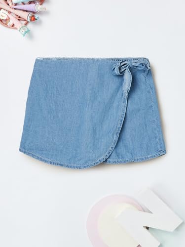 Max Pure Cotton Western Skort Light Blue - Image 3 thumbnail