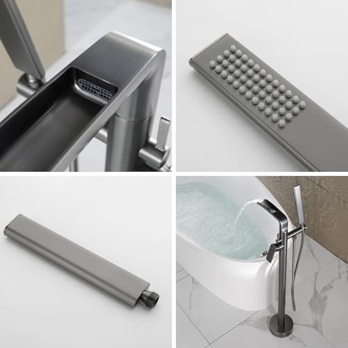 Robinet de mélangeur de douche den autoportant mitigeur cascade sol - 4