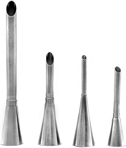 Punta de boquilla de soplo de acero inoxidable para glaseado de crema de tuberías largas para magdalenas, herramienta inyectora de pastelería, juego