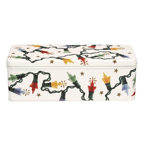 Elite tins Emma Bridgewater Christmas Fairy Lights Long Deep Rectangular Biscuit/Cracker Tin s - 240 x 100 x 70mm