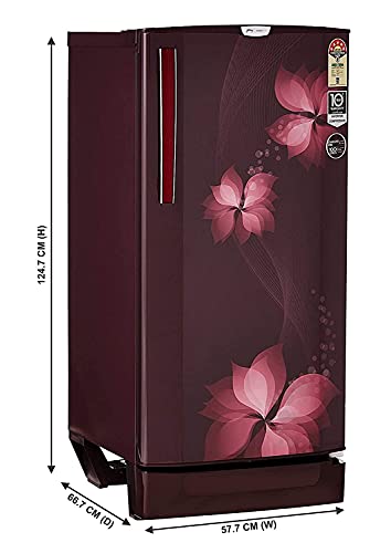 Image of Godrej 190 L 5 Star ( 2019 ) Direct Cool Single Door Refrigerator(R D EPro 205 TAI 5.2 BRZ WIN, Breeze Wine, Inverter Compressor)
