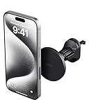 iOttie iTap 3 Magnetic Air Vent Car Mount Phone Holder with Magnetic Ring Adapter. Compatible with MagSafe, iPhone, and Android Smartphones