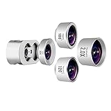 ● Macro-Objektiv: 20x Sichtfeld, geeignet für kleine Objekte wie Schmuck, Pflanzen, Insekten, etc. Es kann klare Bilder mit 20-fachem Zoom auf dem Handy aufnehmen. Öffne den magischen Mikrokosmos.