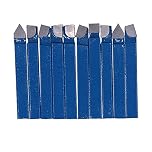 10Pcs Cemented Carbide Lathe Tools Metal Cutting Set High Hardness for Heavy Ideal Ordinary Lathes Semi Automatic