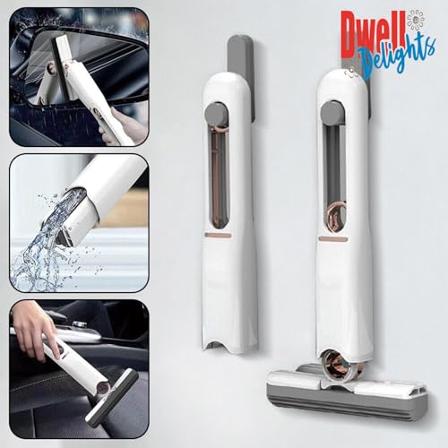 Image of Plastic Portable Mini Mop Mop Folding Car Window Wall Cleaner Mini Sponge Mop Car Cleaning Mop | Mini Mop Mini Mop Cleaner for Kitchen Floor Cleaner (Platform Cleaning Brush)