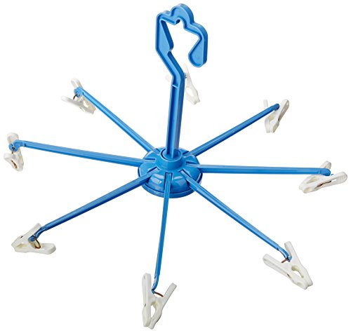 Whitmor Clip & Drip Hangers With 8 Clips Blue / White