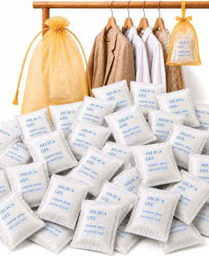35 PCS Bolsas Desecantes Antihumedad – Silica Gel – Bolsas de Gel de Sílice – Bolsitas Deshumificadoras absorbentes de Silice para Armarios y Cajones - Activated Clay – Absorbe humedad de Armario