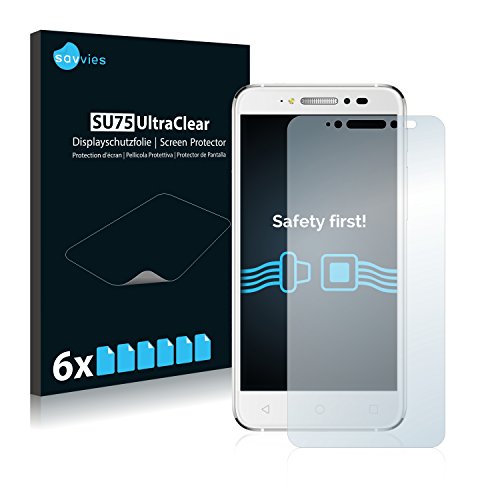 savvies Protector Pantalla para Alcatel Shine Lite 5080X (6 Unidades) Película Ultra Transparente