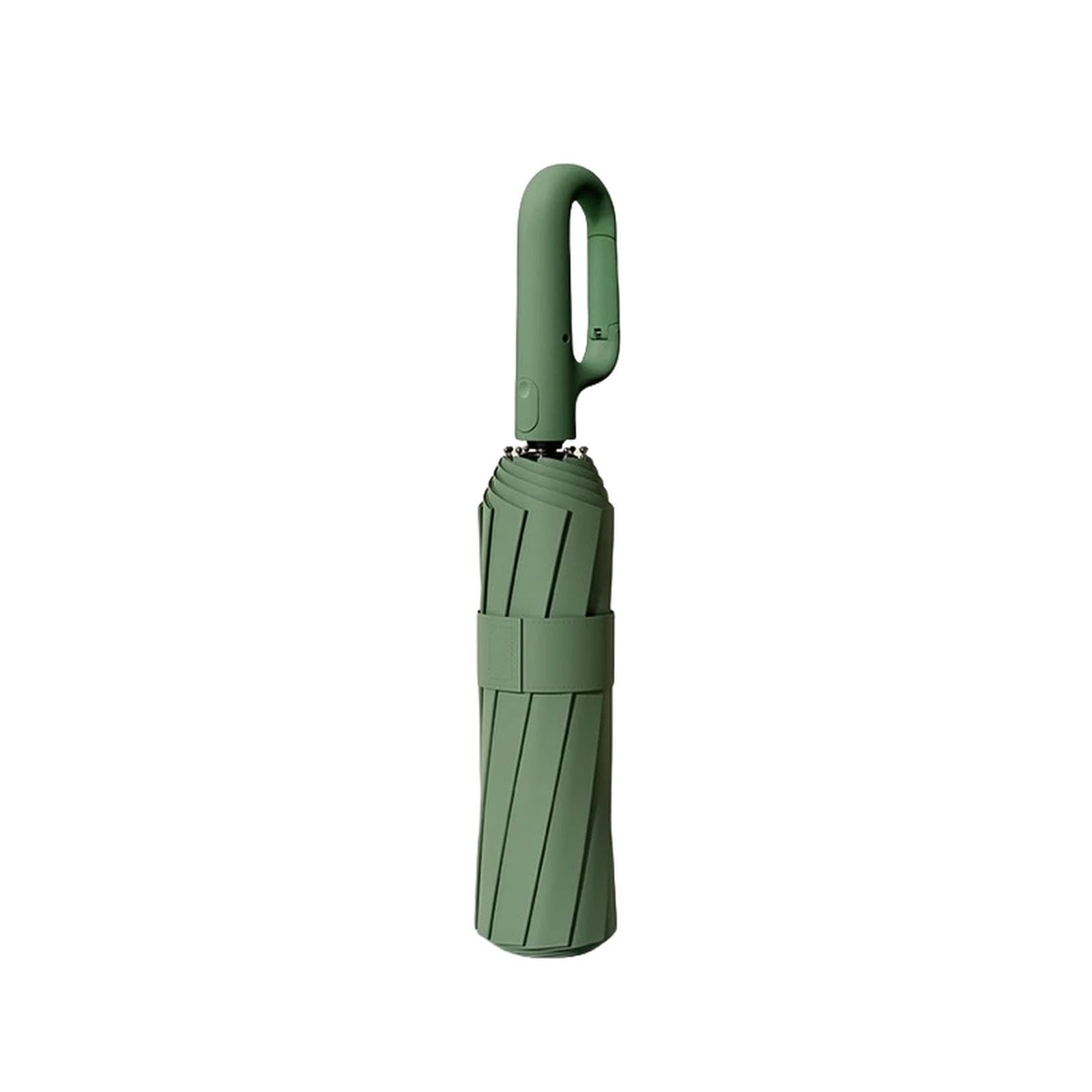 Ombrello Pieghevole Grande Ombrello Automatico Resistente al Vento Rinforzato-Verde