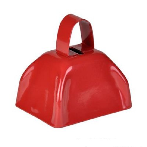 Rhode Island Novelty Cencerro, rojo, un color (RIN_NYCOWRE_1PK_4.5_12CS)