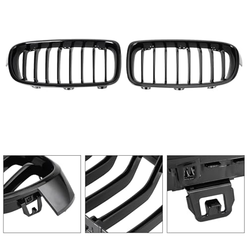 Grilles radiateur voiture pour BMW F30 remplacement calandre de capot noire Série 3 2012-2019