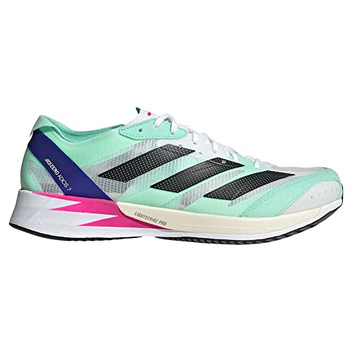 ADIDAS Adizero Adios 7 M, Sneaker Hombre, FTWR White/Core Black/Pulse Mint, 44 EU