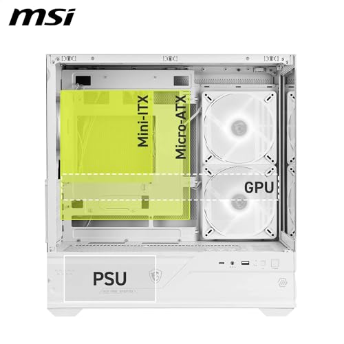 Boîtier MSI MAG PANO M110R Mini Tower ARGB Vue Panoramique 270° - vue 5