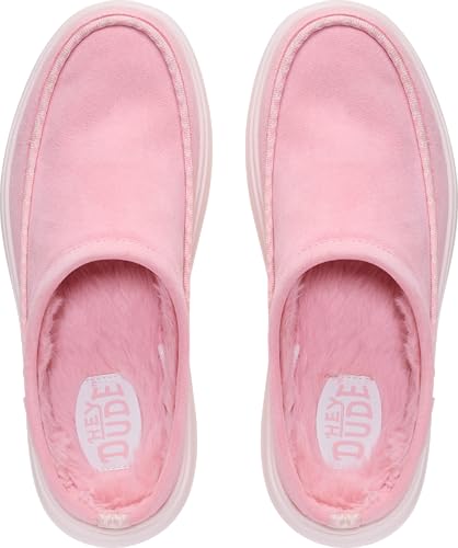 Image of HEYDUDE Women's Remi Toastee Suede Clog Slip On Shoe | Lightweight Easy On Sherpa Lined | Durable Grip Outsole