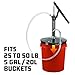 Powerbuilt Lever Bucket Pump, Motor Transmission Heating Oil, 30-55 Gallon Barrels, 48 Inch Delivery Hose, Angled Spout - 648772