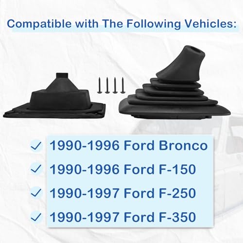 image for ASKALL Transmission Shifter Lever Boot with Mouting Bracket Compatible