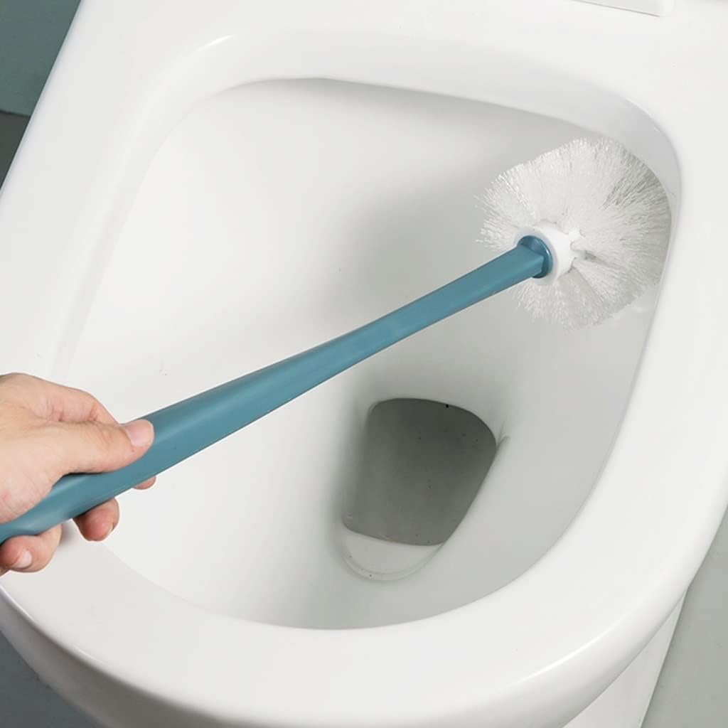Toilet Brush Holder Toilet Brush Holder Household Toilet Cleaning Brush, Bathroom Long Handle Cleaning Brushs with Base 360° No Dead Angle Toilet Brush Set Toilet Brush Holders(Yellow)