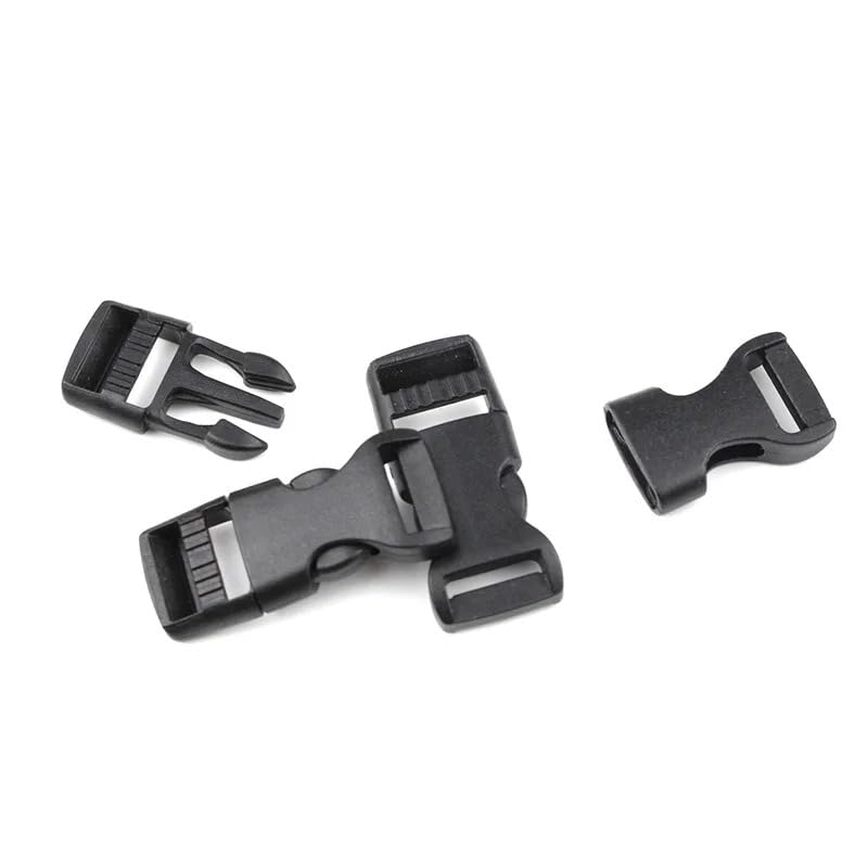 SOLDOUT EDC Plastic Flat Base Side Release Buckles Straps Webbing Size 3/8"(10mm) Bag Parts and Accessories for Travel (Pack of 10)