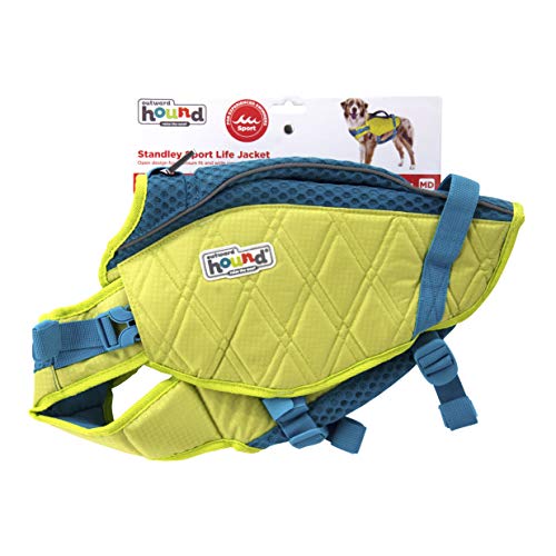 Outward Hound Jaqueta salva-vidas para cães Standley Sport verde, média