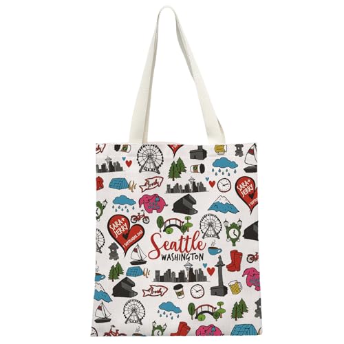 GJTIM Seattle Gift Bag - Welcome to Washington Travel Zipper Pouch