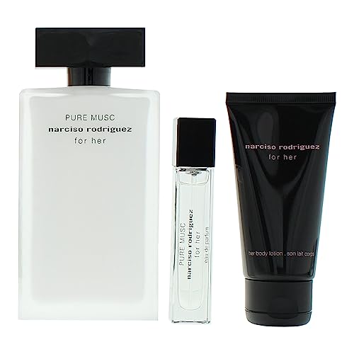 Narciso Rodriguez Pure Musc by Narciso Rodriguez for Women - 3 Pc Gift Set 3.3oz EDP Spray,0.33oz EDP Spray,1.7oz Body Lotion