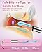 Ear Wax Removal Tool Camera, Ear Cleaner with Camera, Ear Cleaning Kit 1296P HD Ear Scope, 6 LED Lights and 12 Ear Picks, Earwax Removal with Otoscope to Earify Earwax for iOS and Android