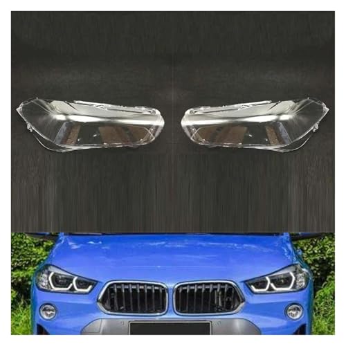 Couvercle phare voiture BMW X2 F39 lentille en verre premium pour boîtier gauche et droit