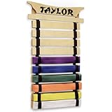 Milliard Karate-Gürtel Display – für 10 Kampfsportgürtel – personalisierbar mit Aufklebern