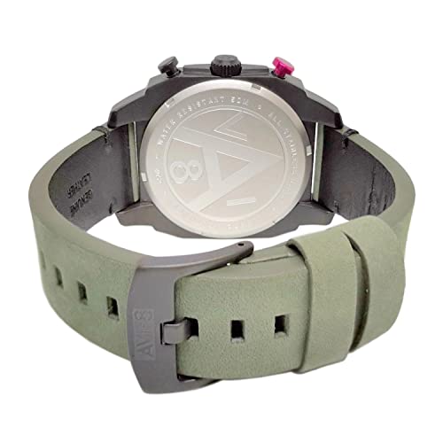 Image of AVI-8 Men's 45mm Hawker Hunter Retrograde Chronograph Watch with Leather Strap AV-4052
